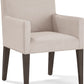 Modesto Upholstered Arm Chair in Abalone Linen and French Roast