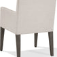 Modesto Upholstered Arm Chair in Abalone Linen and French Roast