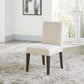Modesto Upholstered Side Chair in Abalone Linen and French Roast