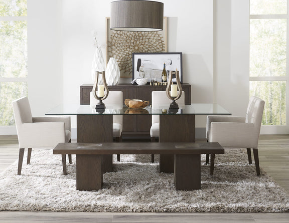 Modesto Upholstered Side Chair in Abalone Linen and French Roast