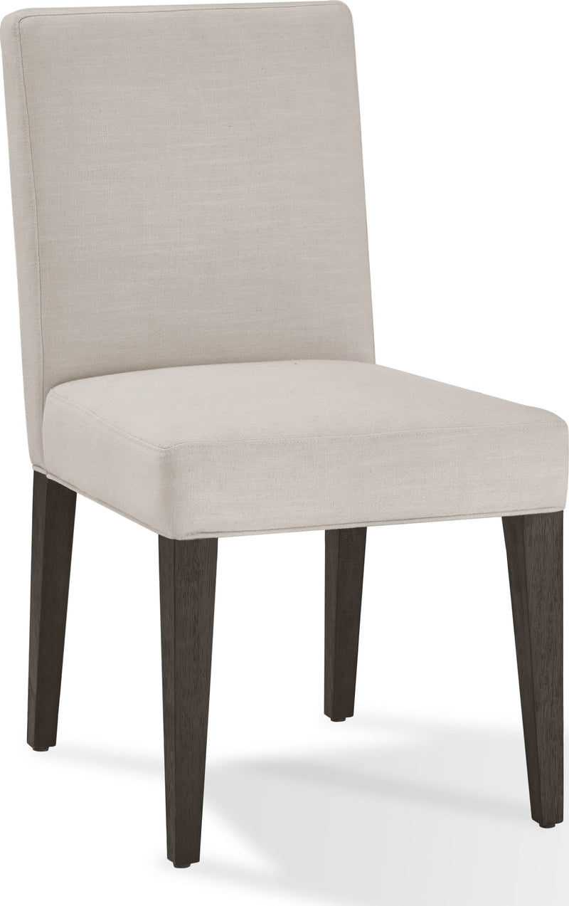 Modesto Upholstered Side Chair in Abalone Linen and French Roast