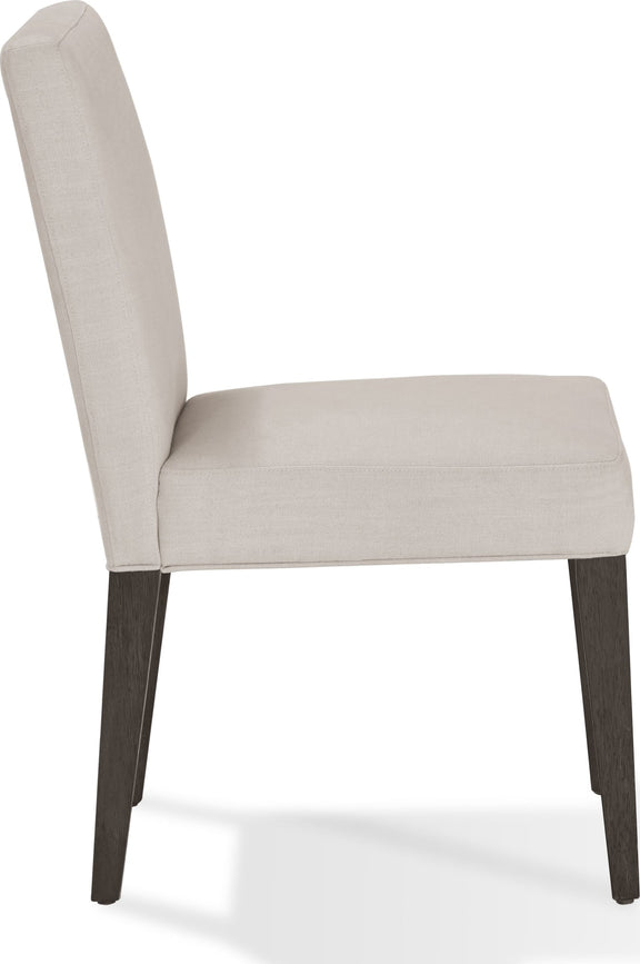 Modesto Upholstered Side Chair in Abalone Linen and French Roast
