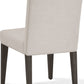 Modesto Upholstered Side Chair in Abalone Linen and French Roast