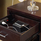 Nevis Charging Station Nightstand in Espresso