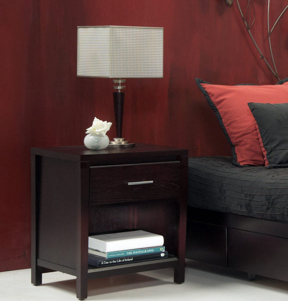 Nevis Charging Station Nightstand in Espresso