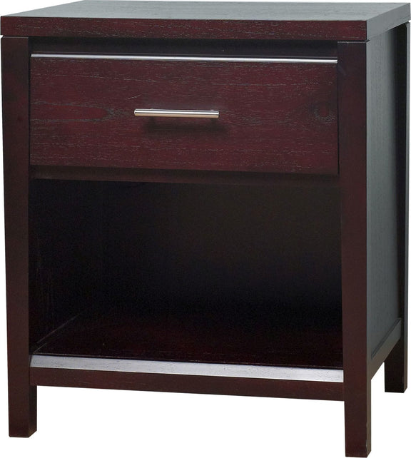 Nevis Charging Station Nightstand in Espresso
