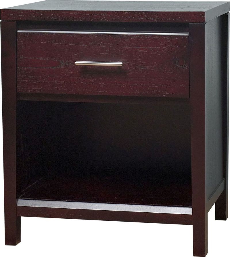 Nevis Charging Station Nightstand in Espresso