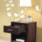 Nevis Charging Station Nightstand in Espresso