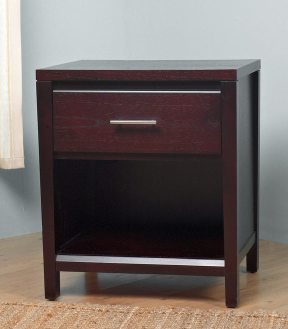 Nevis Charging Station Nightstand in Espresso