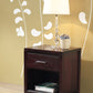 Nevis Charging Station Nightstand in Espresso