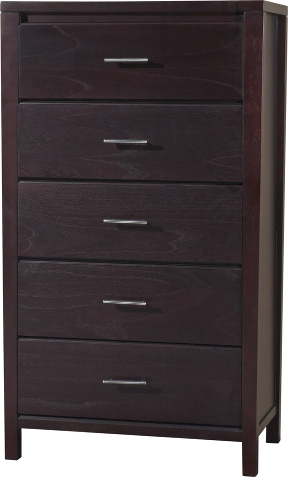Nevis Five Drawer Chest in Espresso (2024)