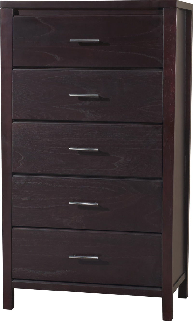 Nevis Five Drawer Chest in Espresso (2024)
