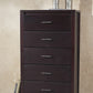 Nevis Five Drawer Chest in Espresso (2024)