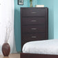 Nevis Five Drawer Chest in Espresso (2024)
