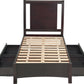 Nevis King-size Low Profile Storage Bed in Espresso