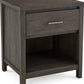 Nevis One Drawer Nightstand in Sharkskin
