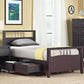 Nevis Twin-size Platform Storage Bed in Espresso