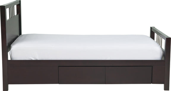 Nevis Full-size Platform Storage Bed in Espresso