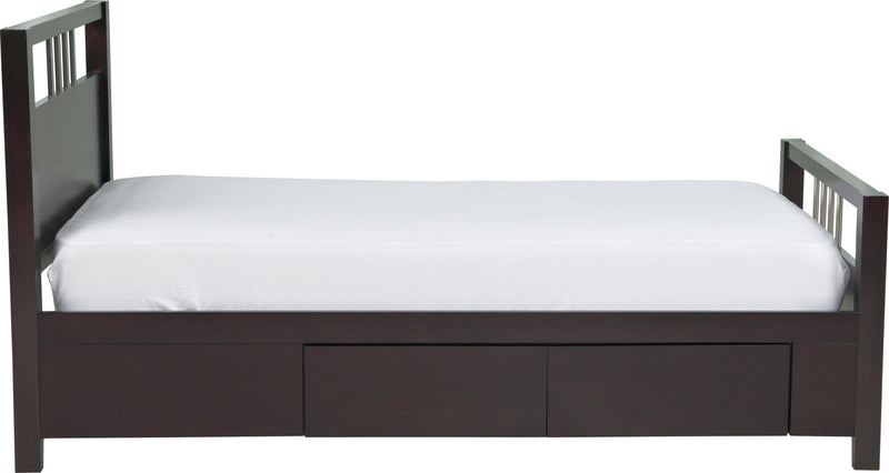 Nevis Full-size Platform Storage Bed in Espresso
