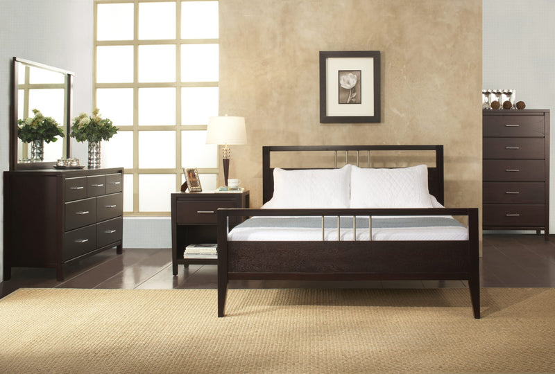 Nevis Twin Size Platform Bed in Espresso