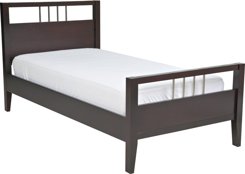 Nevis Twin Size Platform Bed in Espresso