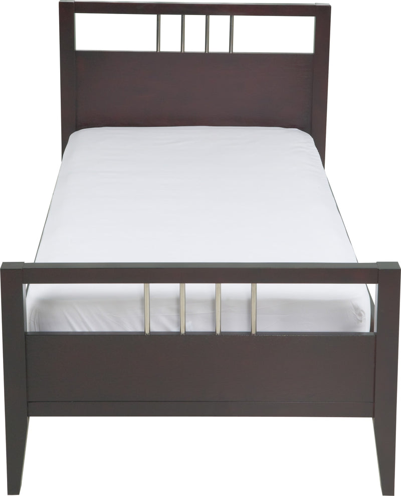 Nevis Twin Size Platform Bed in Espresso
