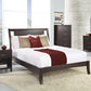 Nevis Queen Size Low Profile Sleigh Bed in Espresso