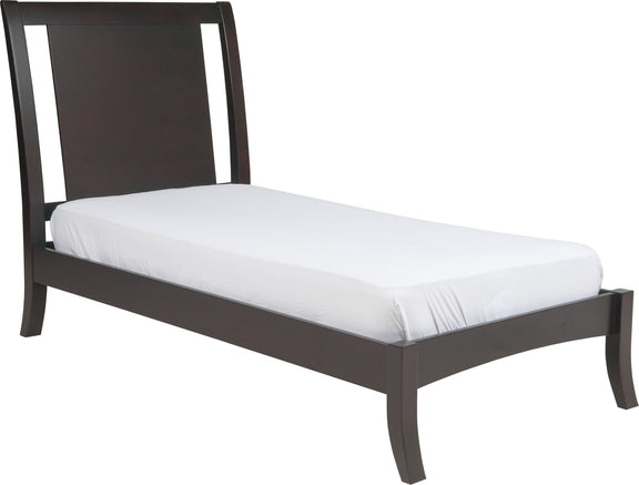 Nevis Queen Size Low Profile Sleigh Bed in Espresso