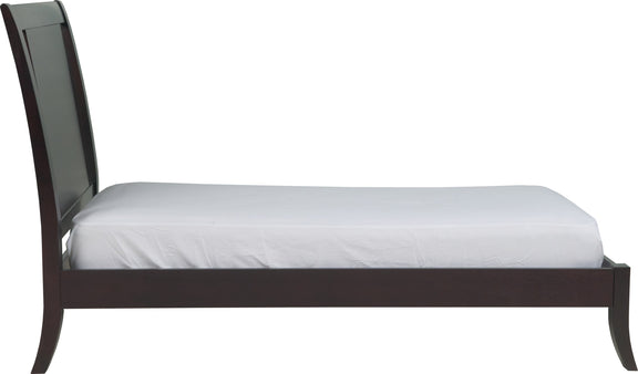 Nevis Queen Size Low Profile Sleigh Bed in Espresso