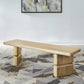 Nia Acacia Wood Dining Bench in Lioness