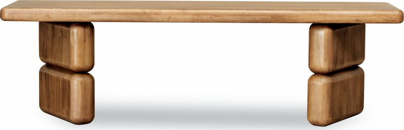 Nia Acacia Wood Dining Bench in Lioness