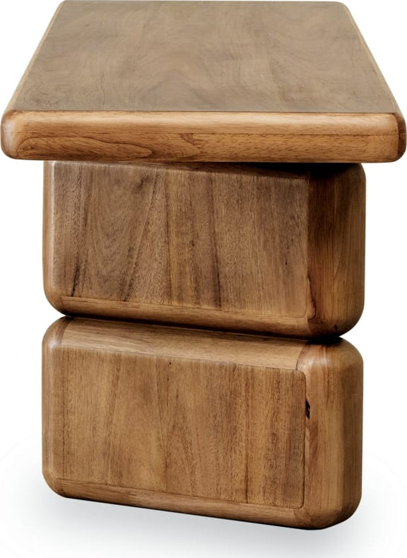 Nia Acacia Wood Dining Bench in Lioness
