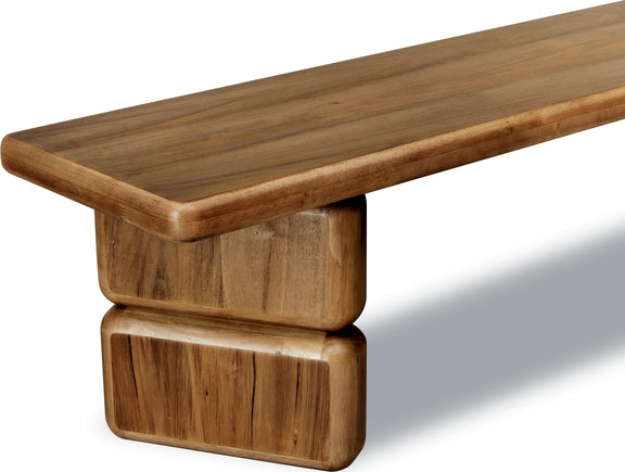 Nia Acacia Wood Dining Bench in Lioness
