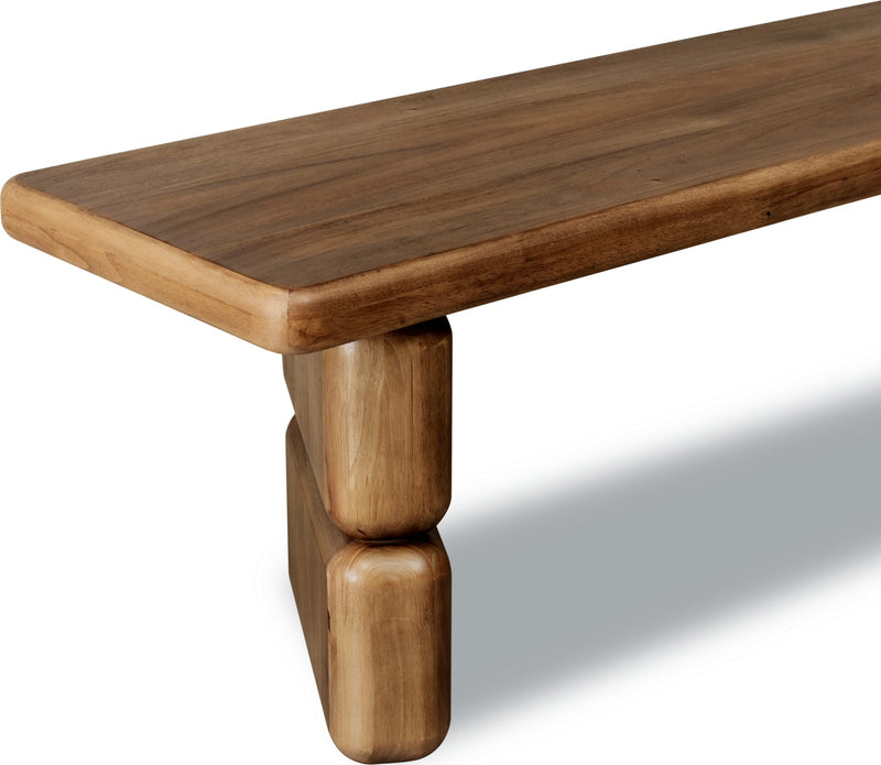 Nia Acacia Wood Dining Bench in Lioness