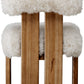 Nia Dining Accent Chair in Sheepskin and Lioness