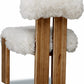 Nia Dining Accent Chair in Sheepskin and Lioness