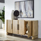 Nia Four Door Acacia Wood Sideboard in Lioness