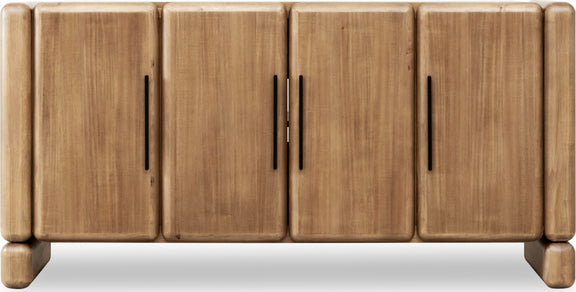 Nia Four Door Acacia Wood Sideboard in Lioness