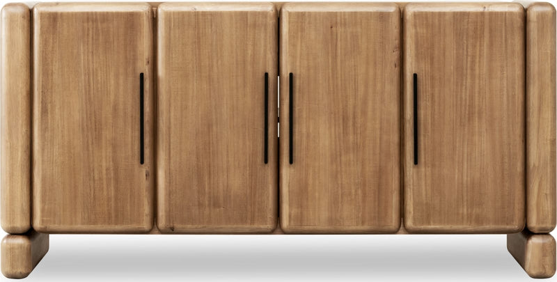 Nia Four Door Acacia Wood Sideboard in Lioness