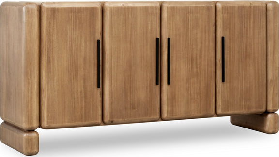 Nia Four Door Acacia Wood Sideboard in Lioness