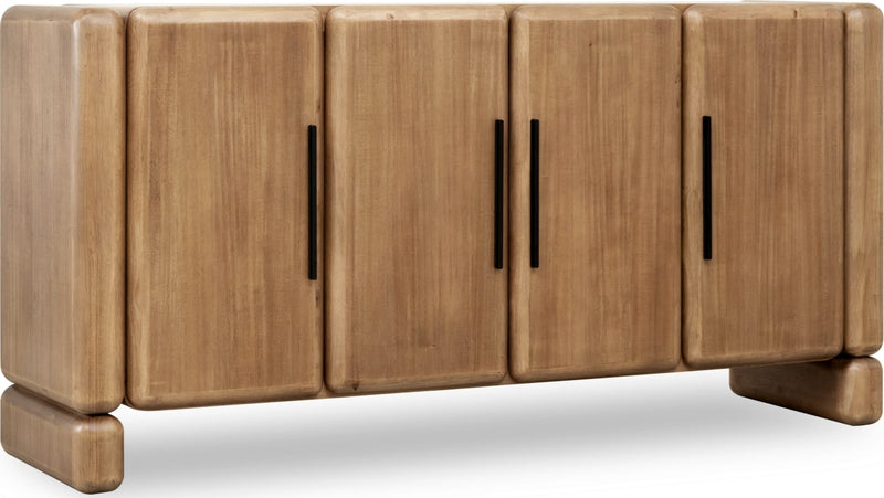 Nia Four Door Acacia Wood Sideboard in Lioness