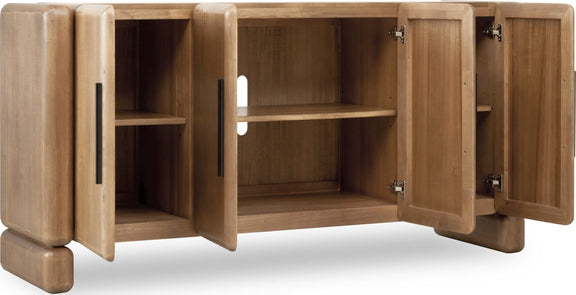 Nia Four Door Acacia Wood Sideboard in Lioness