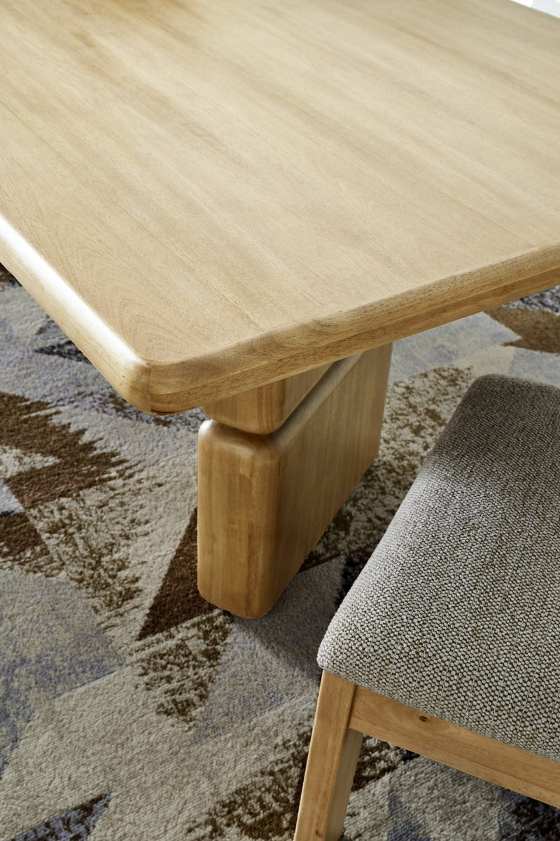 Nia Rectangular Acacia Wood Dining Table in Lioness