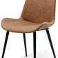 Nicoya Upholstered Dining Chair in Buckskin Synthetic Leather and Black
