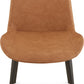 Nicoya Upholstered Dining Chair in Buckskin Synthetic Leather and Black