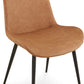 Nicoya Upholstered Dining Chair in Buckskin Synthetic Leather and Black