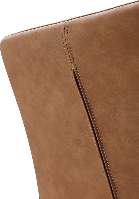 Nicoya Upholstered Dining Chair in Buckskin Synthetic Leather and Black