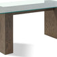 Oakland Glass Table in Brunette