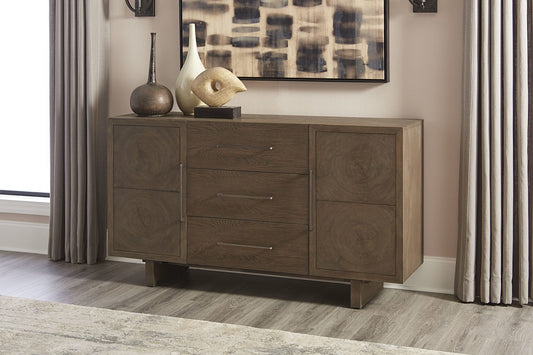 Oakland Three-Drawer Sideboard in Brunette