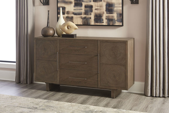 Oakland Three-Drawer Sideboard in Brunette